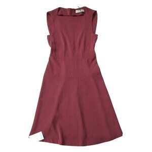 NWT MM. Lafleur The Cindy 2.0 in Brick Red Stretch Twill Fit & Flare Dress 0